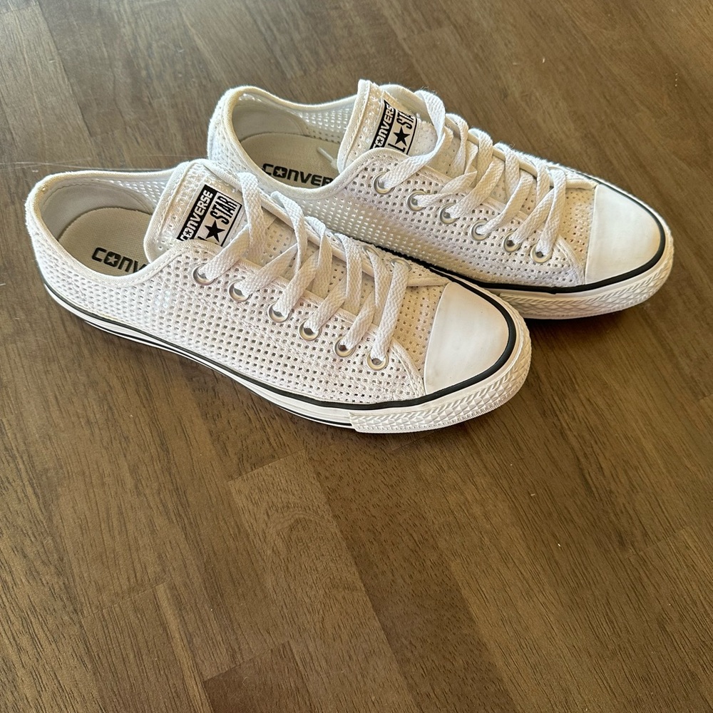 Converse All Star Women's Shoes 551625F perforated white size 8